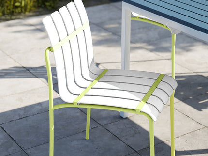4 Piece Set Of Modern Color Block Designed Single Chairs