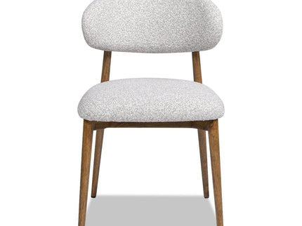 Locke - Modern Upholstered Dining Chair With Frame - Salt / Pepper