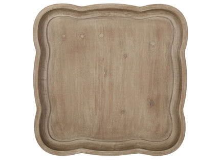 French Country Accent Table With Hourglass Design - Natural