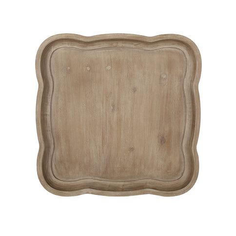 French Country Accent Table With Hourglass Design - Natural