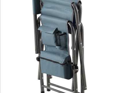 Padded Folding Outdoor Chair With Storage Pockets, Lightweight Oversized Directors Chair For Indoor, Outdoor Camping, Picnics And Fishing