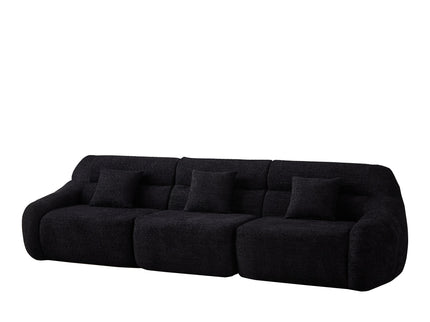 Luxury Curved Corner Sectional Sofa With 4 Pillows