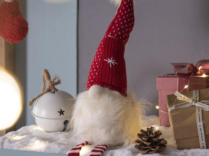 Christmas Gnomes Decorations, Christmas Table Home Ornaments For Holiday Party Gifts (Set of 2) - White / Red
