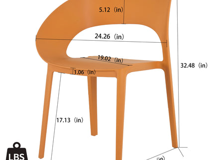 4 Piece Set Of Modern Designed Single Chairs With Round Table
