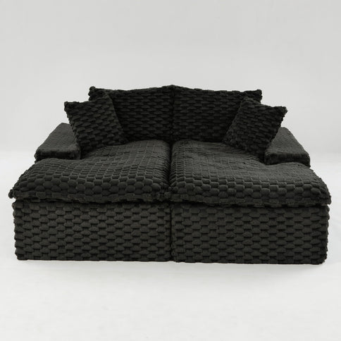 Double Chaise Lounge With Full Compressed Sponge