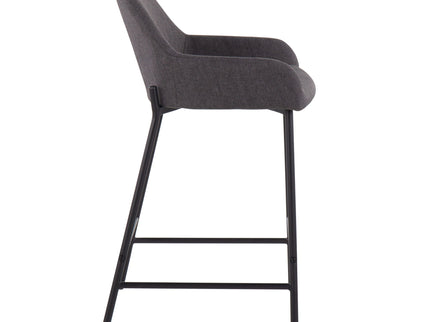 Daniella - Industrial Fixed Height Counter Stool (Set of 2)