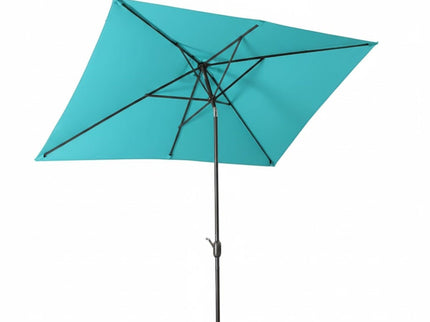 Rectangular Patio Umbrella With Crank Tilt, Polyester UV-Resistant Canopy