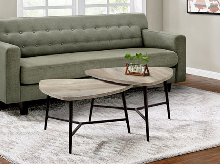Table Set, Coffee, End, Side, Accent, Living Room / Beige Laminate, Contemporary, Modern (Set of 2) - Taupe