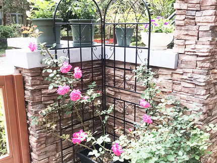 Metal Garden Rustproof Trellis For Climbing Plants Outdoor Flower Support