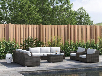 Stylish Sofa Seating Group With Cushions Perfect For Outdoor Gatherings