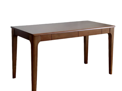Desk With Drawers, Smooth Edge Design - Walnut