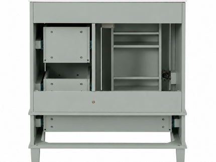 Bathroom Vanity With Sink, Soft Closing Door And Drawers - Light Green