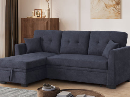 Sectional Sofa Bed - Dark Blue
