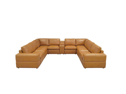 Upholstered Large Arms Sectional With Recliner Seats