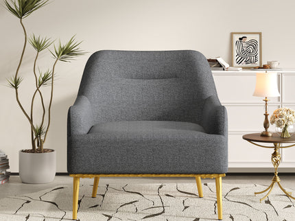 Modern Elegance Accent Chair With Curved Backrest