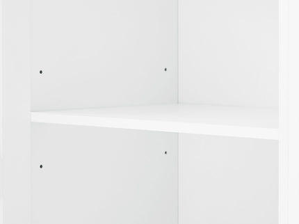 Storage Cabinet With 1 Door And Adjustable Shelf, Rectangle Shape - White
