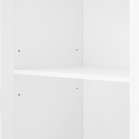 Storage Cabinet With 1 Door And Adjustable Shelf, Rectangle Shape - White
