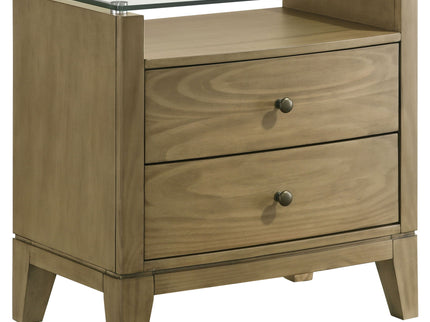 Menlo - 2 Drawer Nightstand - Pine Wood