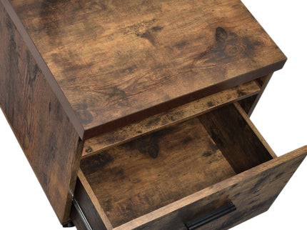 Bob - File Cabinet - Weathered Oak / Black