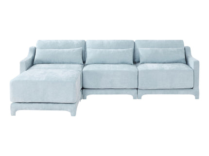 Stylish Sofa With Ottoman And Lumbar Pillows, Ergonomic Design