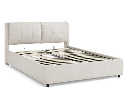 Storage Upholstered Hydraulic Platform Bed With Integrated Headboard