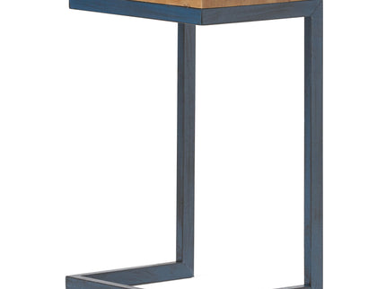 Kacha - Modern Industrial Firwood Nesting Tables (Set of 3) With Iron Frame - Antique Brown / Black