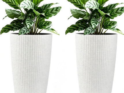 Tall Planters Set With Water Level Monitor And Auto Watering