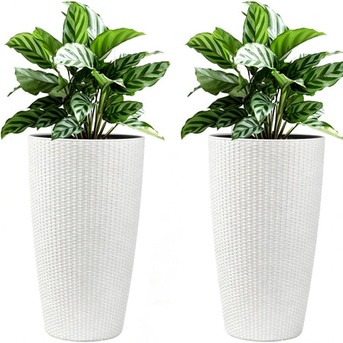 Tall Planters Set With Water Level Monitor And Auto Watering