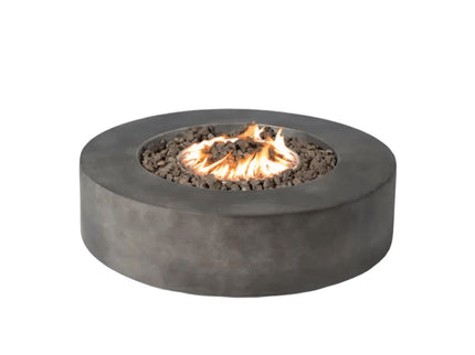 Fiber Reinforced Outdoor Fire Pit Table - Black / Gray