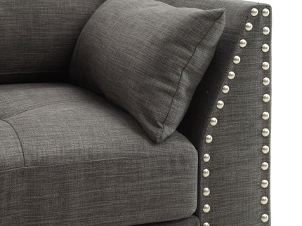 Laurissa - Chair With 3 Pillows - Light Charcoal