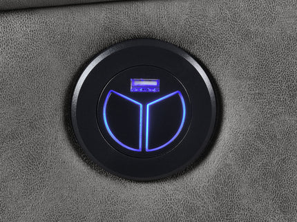 Barton - Upholstered Power Reclining Sectional Sofa - Gray