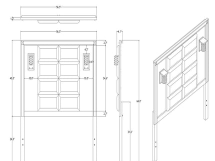 Lively - Bedroom Set With Glitter Detail And Padded Headboard