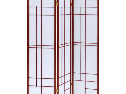 Colby - 3-Panel Folding Floor Screen - Brown / White