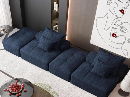 Modern Oversized Diy Combination Modular Sectional Sofa & Pillows