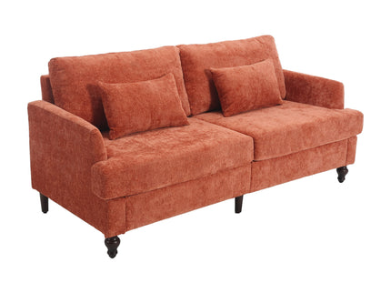 Mid Century Modern Fabric Loveseat Sofa, 2 Seat Upholstered Couch