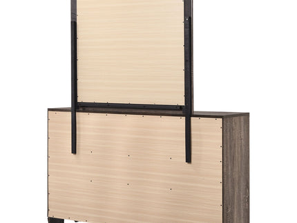 Holmgren - 6 Drawer Dresser With Mirror - Taupe