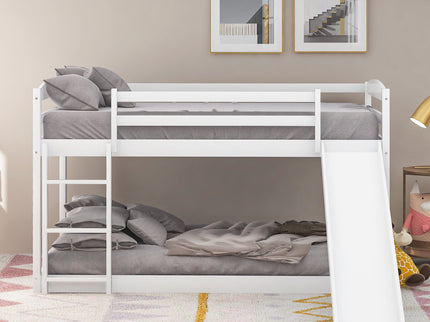 Durable Bunk Bed With Convertible Slide And Ladder