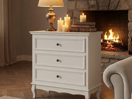 3 Drawer Dresser - White