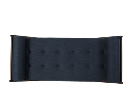 Chic Contemporary Chaise Lounge With Button Tufting And Bentwood Structure