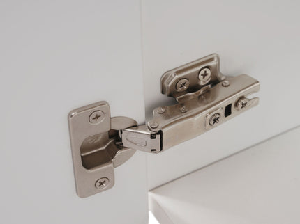 Wall Mounted Bathroom Vanity With Sink, 2 Open Shelves - White