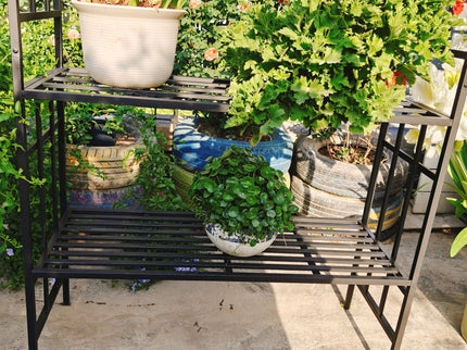 Garden Arch With Bench Turned Into Flower Stand Climbing Plants Support Outdoor - Black