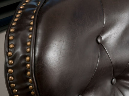 Contemporary Style Push Back Recliner With Button Tufted Stitching And Nailhead Trim