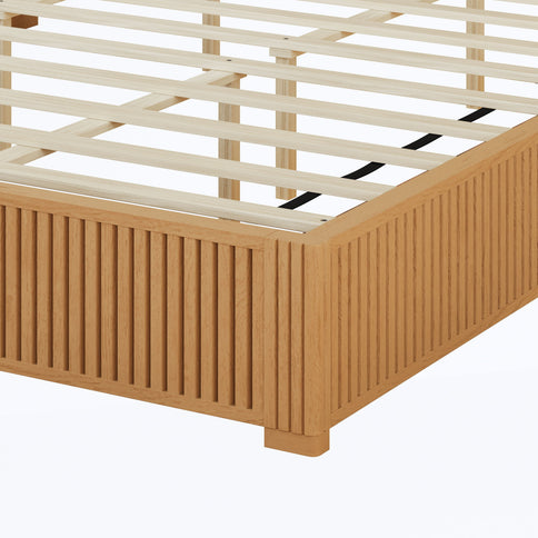 Platform Bed Frame With Headboard, Floor Standing Design