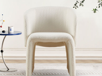 Modern Accent Chair Brown Single Sofa Chair, Upholstered Side Chair Teddy Comfy Chair For Dining Room / Bedroom / Living Room / Reception