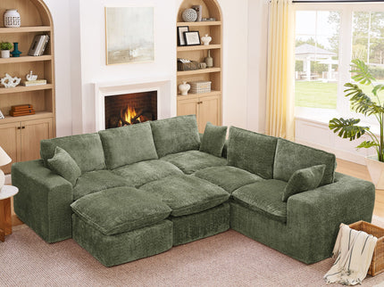 Sectional Sofa With Moveable Ottoman