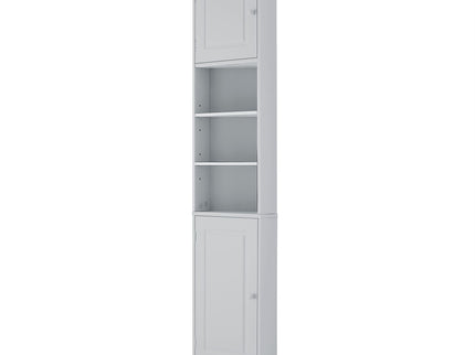 Multi Functional Corner Cabinet With Adjustable Shelves And 2 Doors