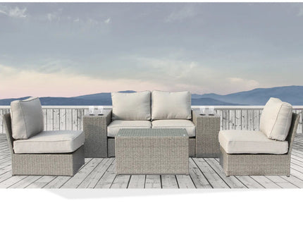 Stylish Modular Wicker Patio Seating Group