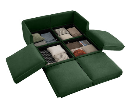 Contemporary Elegant Sofa With Storage And Ottoman