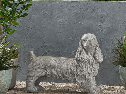 Cocker Spaniel Dog Statue - Gray