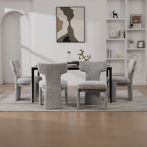Armless Curved Back Accent Chairs